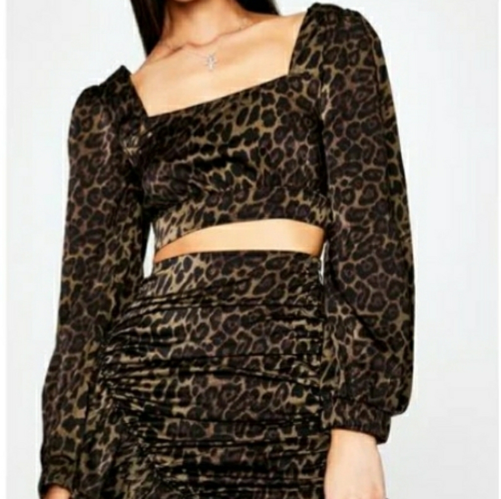 DOLLS KILL Velvet Leopard Side Ruffle Mini Skirt 👌 - Picture 2 of 6